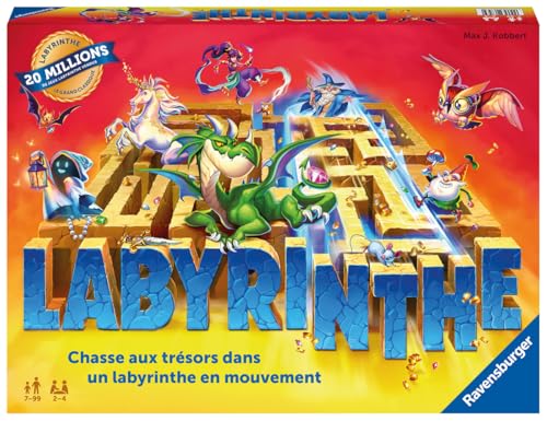 Ravensburger - Labyrinthe - Jeu de Société 7 Ans et Plus - Jeu de Plateau Famille - Stratégie et Réflexion - 2 à 4 Joueurs - 26743 - Nouvelle Édition - Version Française