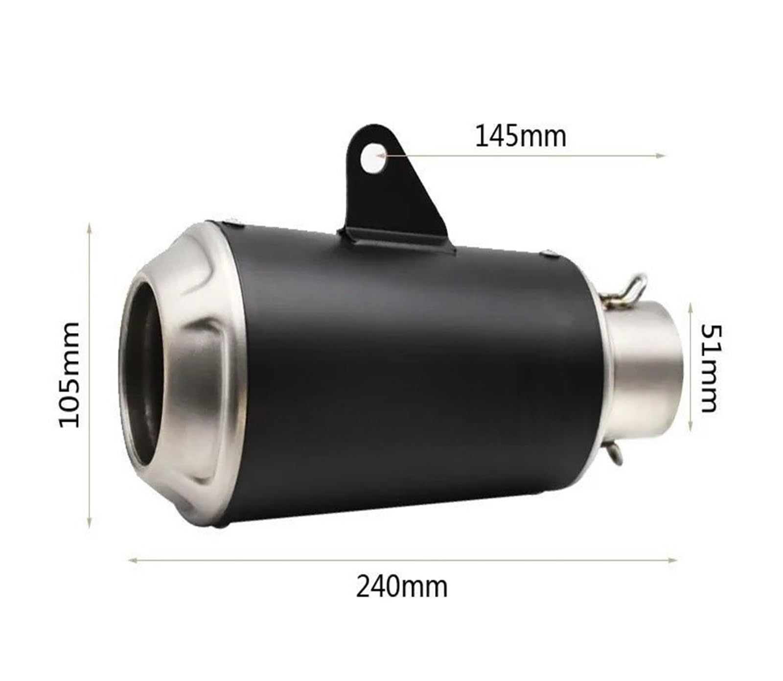 Motorradauspuffschalldämpferrohre Universeller 51-mm-Motorradauspuff LV-10 Mit DB-Killer-Schalldämpfer Für Escape Für Z700, N&inja400, Z400 R3 Und R25 (Ersatzteil)