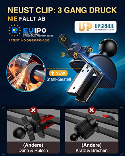 VANMASS Handyhalterung Auto 2023 Upgrade Super Stabil 3 in 1 Saugnapf & Lüftung 100% Sicher Universale Handy Halterung Auto Flexibel Passt Für Alle iPhone 15/14 /13/12 Pro Max Samsung S23/S22 Pixel – Bild 7