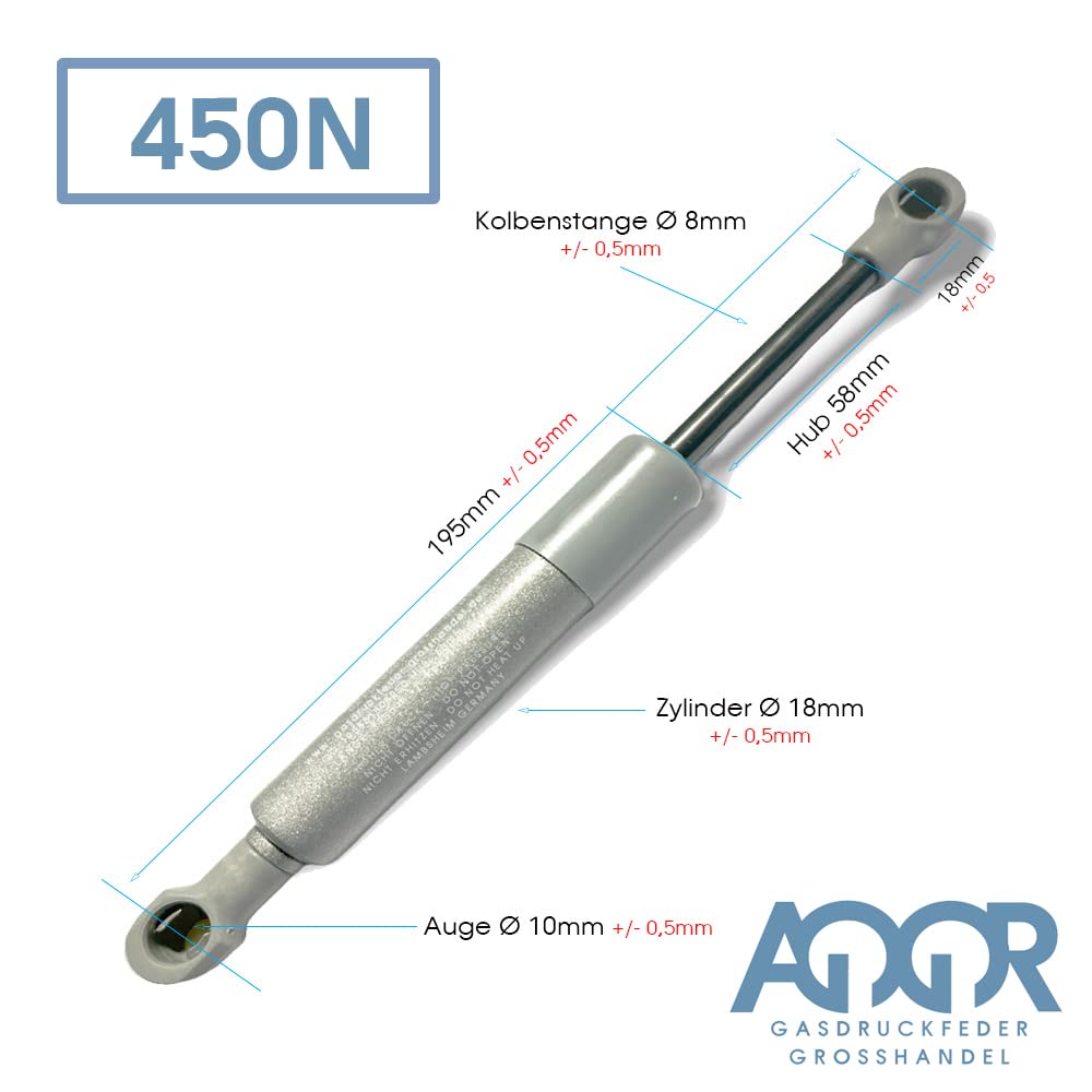 2 Pezzi Ammortizzatori A Gas 380N SOTECH - Ricambio Per KESSEBÖHMER Lift-o-Mat - Foto 3