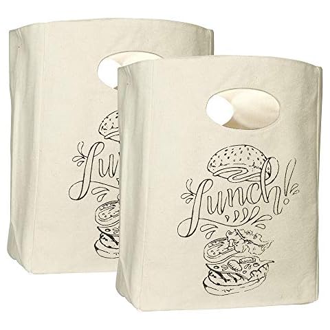Organic Cotton Canvas Lunch Bag - 2 Pack Cover