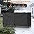 Gtongoko 8ft Firewood Rack Outdoor with Cover, Metal Heavy Duty Fire Wood Storage Log Racks for Firewood, Wood Pile Stacker Firewood Holder, Black