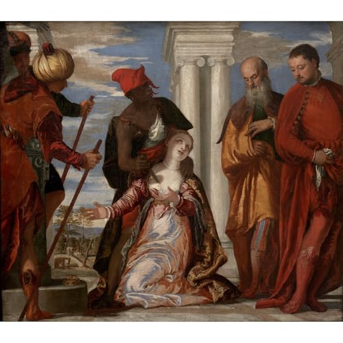 Impression sur toile Veronese Martyre de Sainte Justina 76,2 x 101,6 cm pour cadre mural