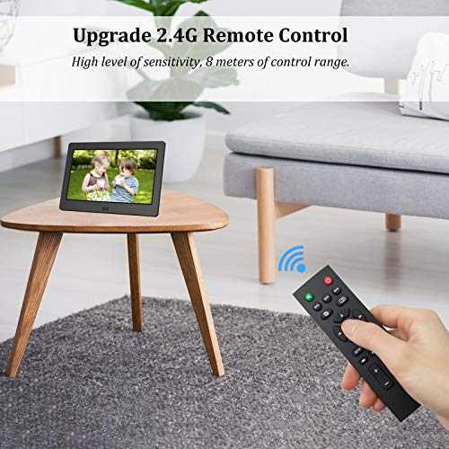 Digital Photo Frame 1280x800 16:9 IPS Screen Include 32GB SD Card HD Digital Picture Frame Widescreen, Support 1080P Videos, Photos Auto Rotate, Support Thumb USB Drive, SD/MMC/MS Card(7 Inch Black) - Thumbnail 4