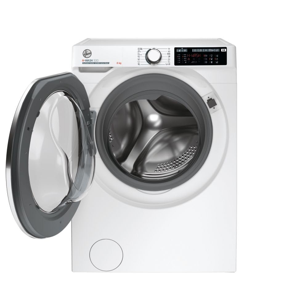 Hoover H-WASH 500 Lavatrice 8 Kg, Libera Installazione, 1400 Giri, Controllo App hOn, Motore Inverter, AxLxP (85 x 60 x 53 cm), Bianca - HW 48AMC/1-S [Classe di efficienza energetica A]