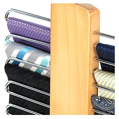 2 Pezzi Portacravatte,Portacravatte di Legno Tie