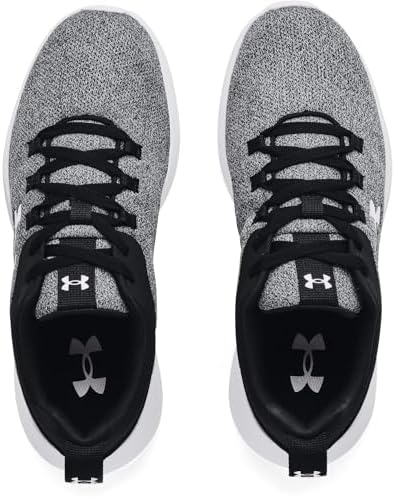 Under Armour Men's Essential NM Walking Shoe, Black (001)/White, 8 | Image 3