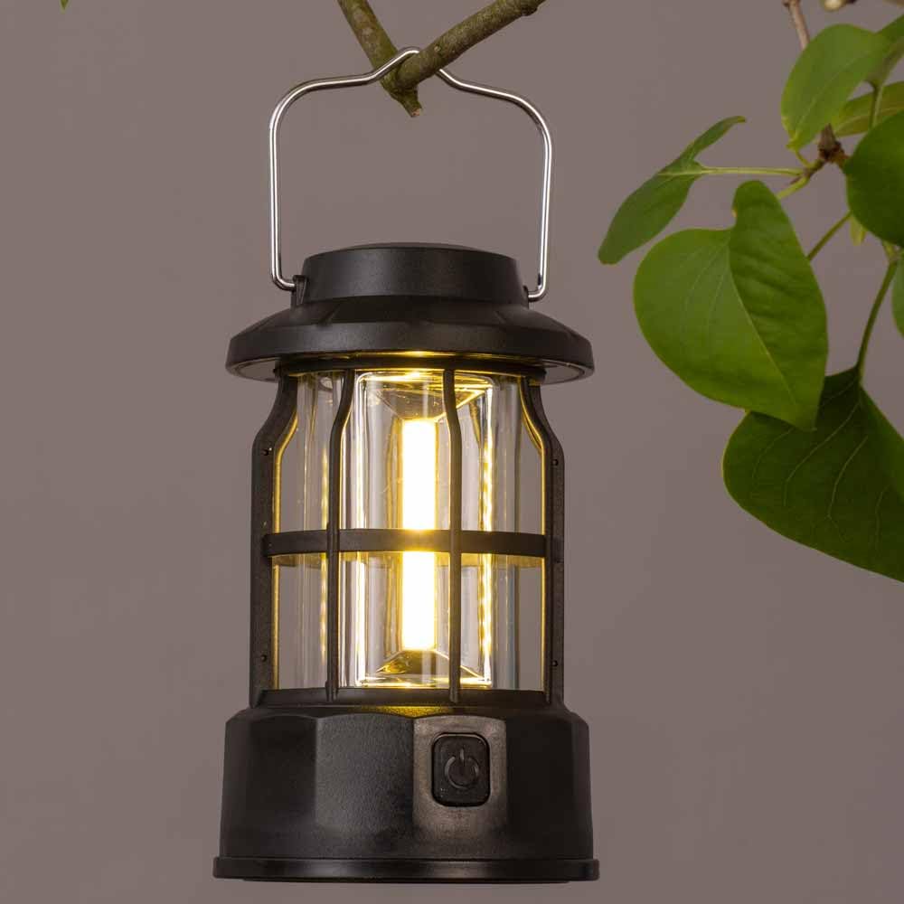 EUROtops Lanterne de camping COB – Lampe LED de camping, à piles & dimmable, pour extérieur & jardin, lampe d'urgence