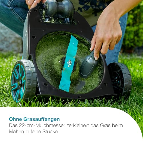 Gardena Akku-Rasenmäher HandyMower 22/18V P4A Ready-to-Use Set: Kompakt, Leichtgewicht, Mulchmesser, Rasenflächen bis 50 m²… – Ansicht 4