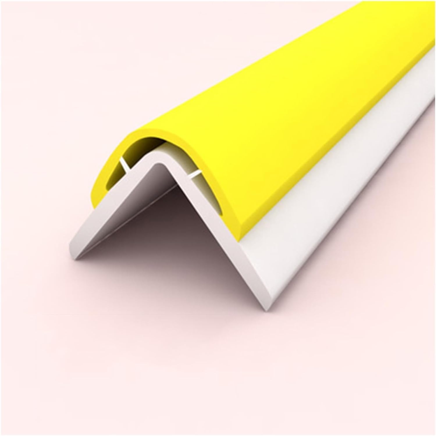 sdneNest Protezione per colonna da garage, paraspigoli autoadesivi, protezione per angoli da parete, protezione per pareti, paraurti di sicurezza per proteggere parcheggi e magazzini, giallo+bianco