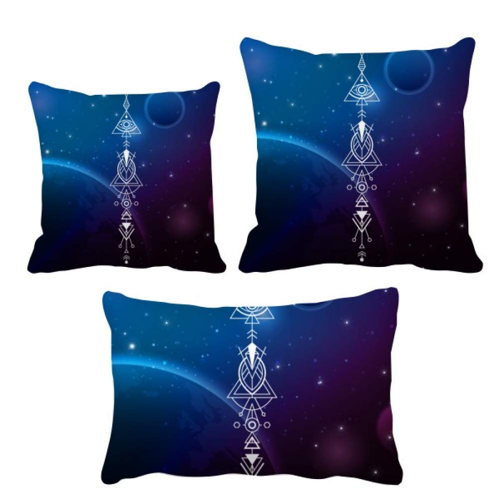 Coussin ciel étoilé géométrique pour une ambiance canapé cosy