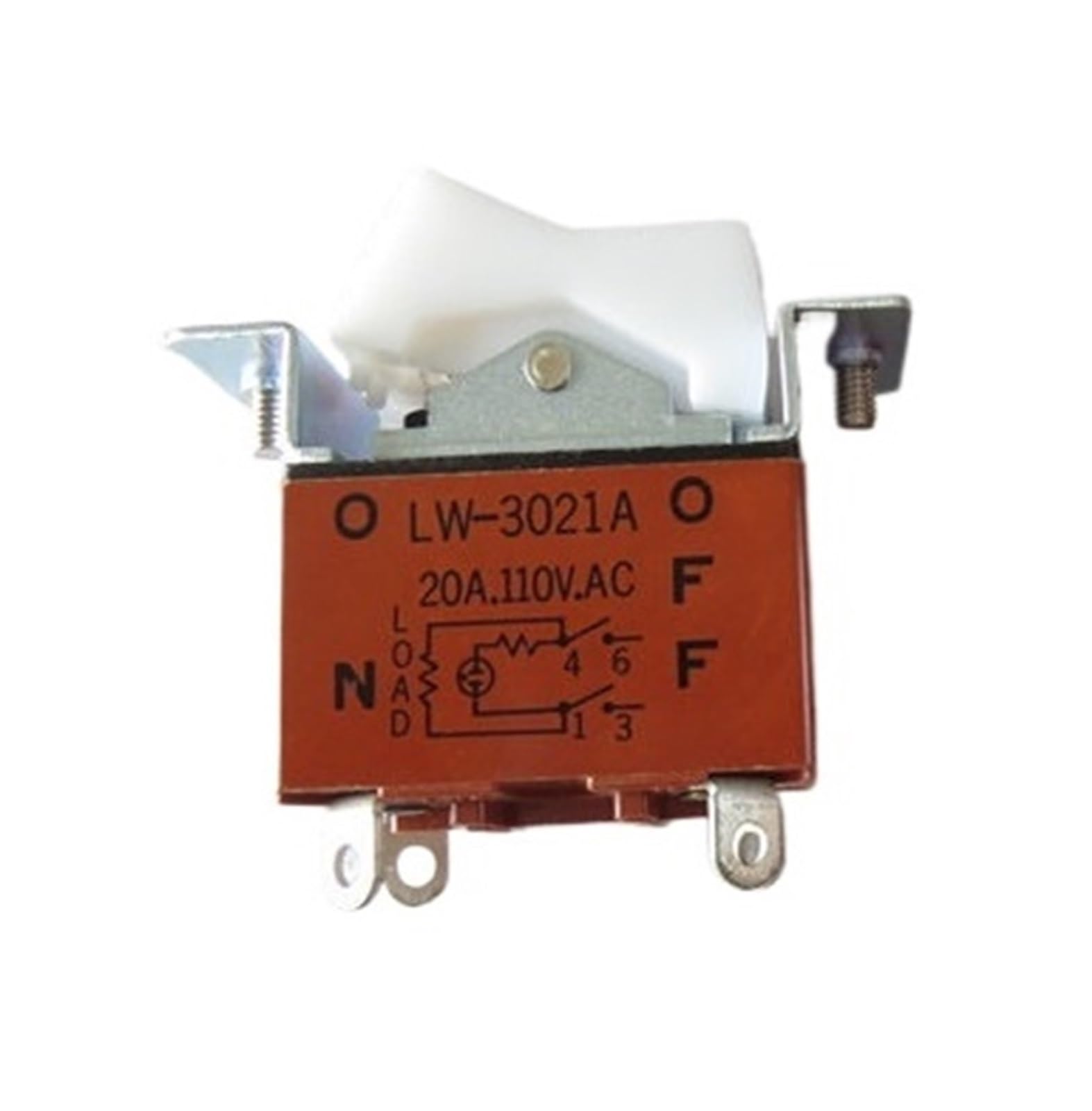 X psblty Rocker Switch LW-3021A 4-Pin, 2-Position, Illuminated Rocker Toggle Power Switch, 20A