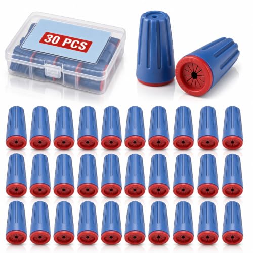 Gibbab 30pcs Waterproof Wire Connectors, 12-22AWG IP68 Weatherproof Landscape Wire Nuts Gel Filled Silicone, RoHS Anti-Corrosive Underground Electrical Nut for Outdoor Lighting Sprinkler Irrigation