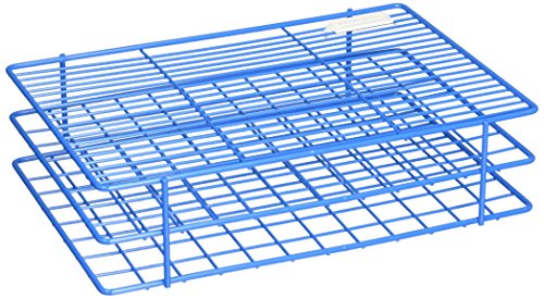 Bel-Art Products F18765-0001 Scienceware Poxygrid Wire Rack, 96 Place, 16 mm to 17 mm Size, Blue