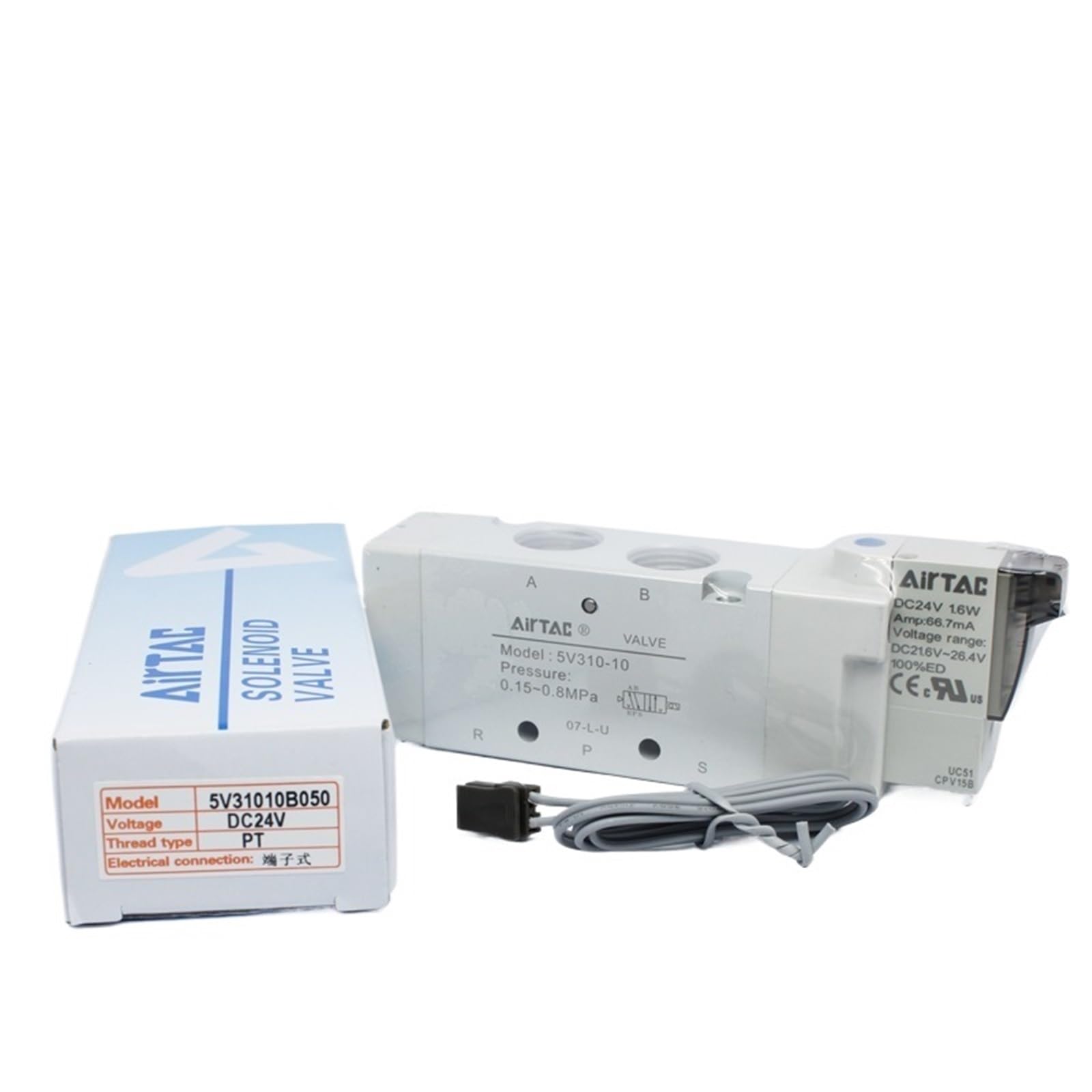 Électrovanne 5V310-10-DC24V vanne contrôle air pneumatique distributeur 5/2