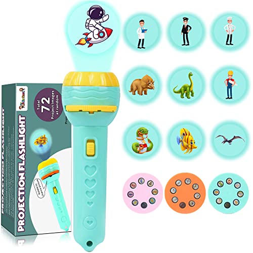 Image of TheLittleOnes Light Toys for Kids - Projector for Kids,Sleeping Story Toys for Toddlers, Educational Learning Toys, Torch Baby [Projector 3 Reels 24 Pattern-Space,Dinosaur,Animal]