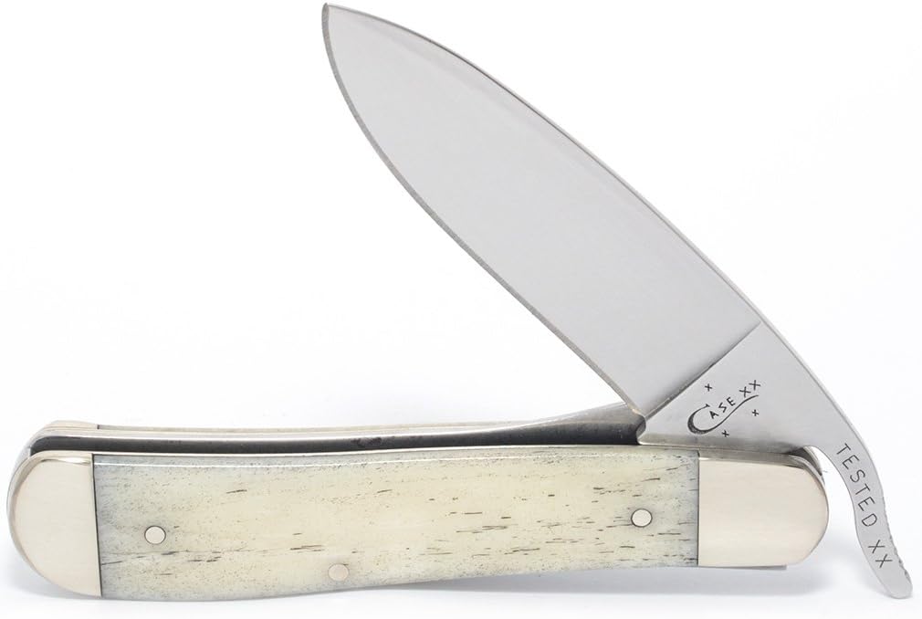 Case XX WR POCKET KNIFE, NATURAL BONE DROP POINT RUSSLOCK W/O SHIELD, 4 1/4 INCHES CLOSED, ITEM #22443