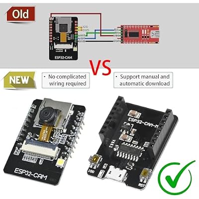2PCS ESP32-CAM-MB, Aideepen ESP32-CAM W BT Board ESP32-CAM-MB Micro USB to Serial Port CH-340G with OV2640 2MP Camera Module Dual Mode