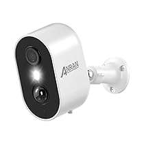 ANRAN Telecamera Wi-Fi Esterno Batteria Senza Fili, 2K Videocamera Sorveglianza con Visione Notturna a Colori, Impermeabile, Rilevamento del movimento, Audio Bidirezionale, Alexa Supporta,C2 Bianco