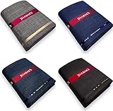 JHABAK'S Unstitched Viscose Rayon Self Design Trouser Fabric - 1.30 Meter (Pack of 4) (Gentleman (A, G, J, L))