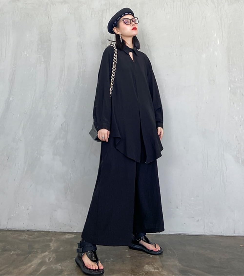 Amazon.co.jp: kzzkoo セットアップ パンツ&トップス 2点セット