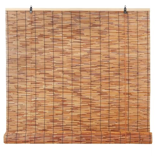 Estores Bambú Opacos 70% Persianas Enrollables Exterior Impermeables Persiana Veneciana Bambú Protección Solar para Balcón Jardines Patio Puertas Ventanas
