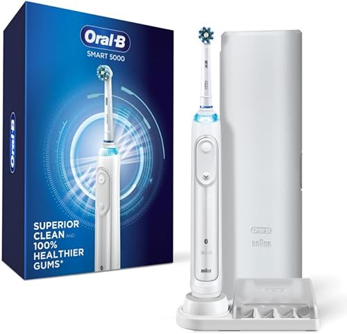 Oral-B Pro 5000 Smartseries - Cepillo de dientes eléctrico cepillo para polvo de dientes blanco White Edition