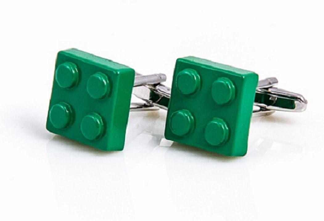 MRCUFF Building Blocks 4 Pairs Cufflinks in a Presentation Gift Box & Polishing Cloth