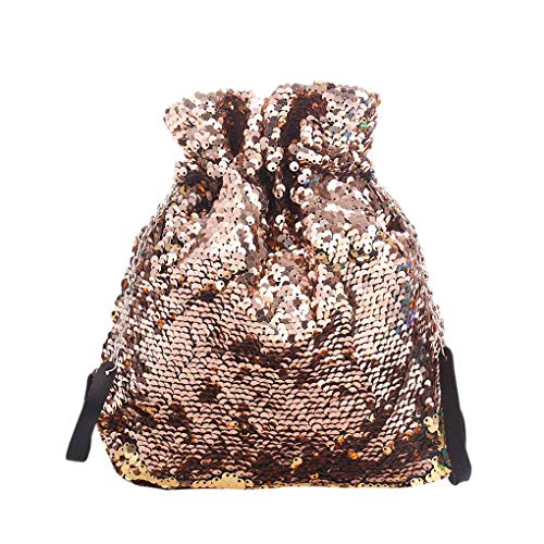 Yangge Yujum Las Mujeres con cordón Reversible Lentejuelas Embrague Mensajero del Bolso de Las señoras de la Bolsa monederos Bling Bolsas de Hombro