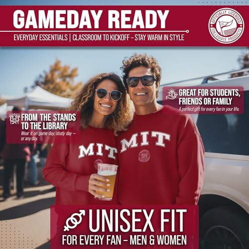 Image of NCAA College Sweatshirt Fleece Crewneck Pullover for Men and Women | Officially licensed NCAA college gameday crewneck pullover - 9 oz fleece lined sweatshirt with arch and logo design