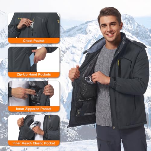 Image of Mens Winter Coats Puffer Waterproof Ski Insulated Jacket