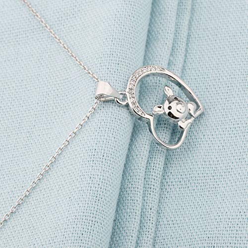 BNQL Friend not Food Pig Necklace Pig Heart Pendant Necklace Pig Lover Gift3
