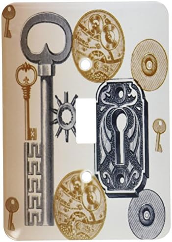 3dRose lsp_186754_1 Steampunk Abstract Single Toggle Switch image 2
