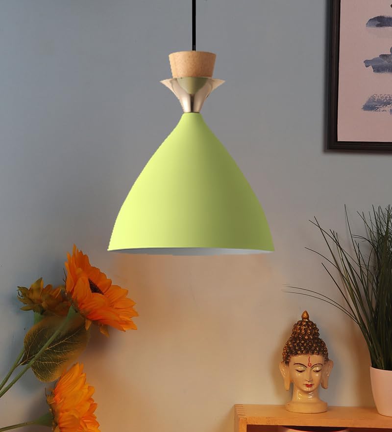 Image of GreyWings Triple Dome Moss Green Aluminium Hanging Pendant Light, Modern Antique Ceiling Lamp, Adjustable Drop,Bulb is not Included,3 Light Linear Set