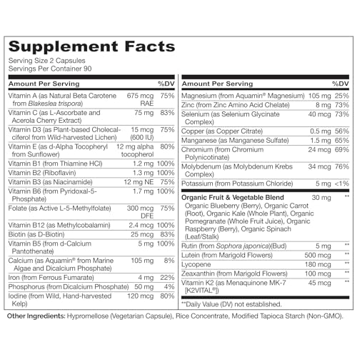 NATURELO Teen Multivitamin - Whole Food Multivitamin - with Minerals for Teenage Boys & Girls - Supplement for Active Kids - Non-GMO - Vegan & Vegetarian - 180 Capsules - Image 6