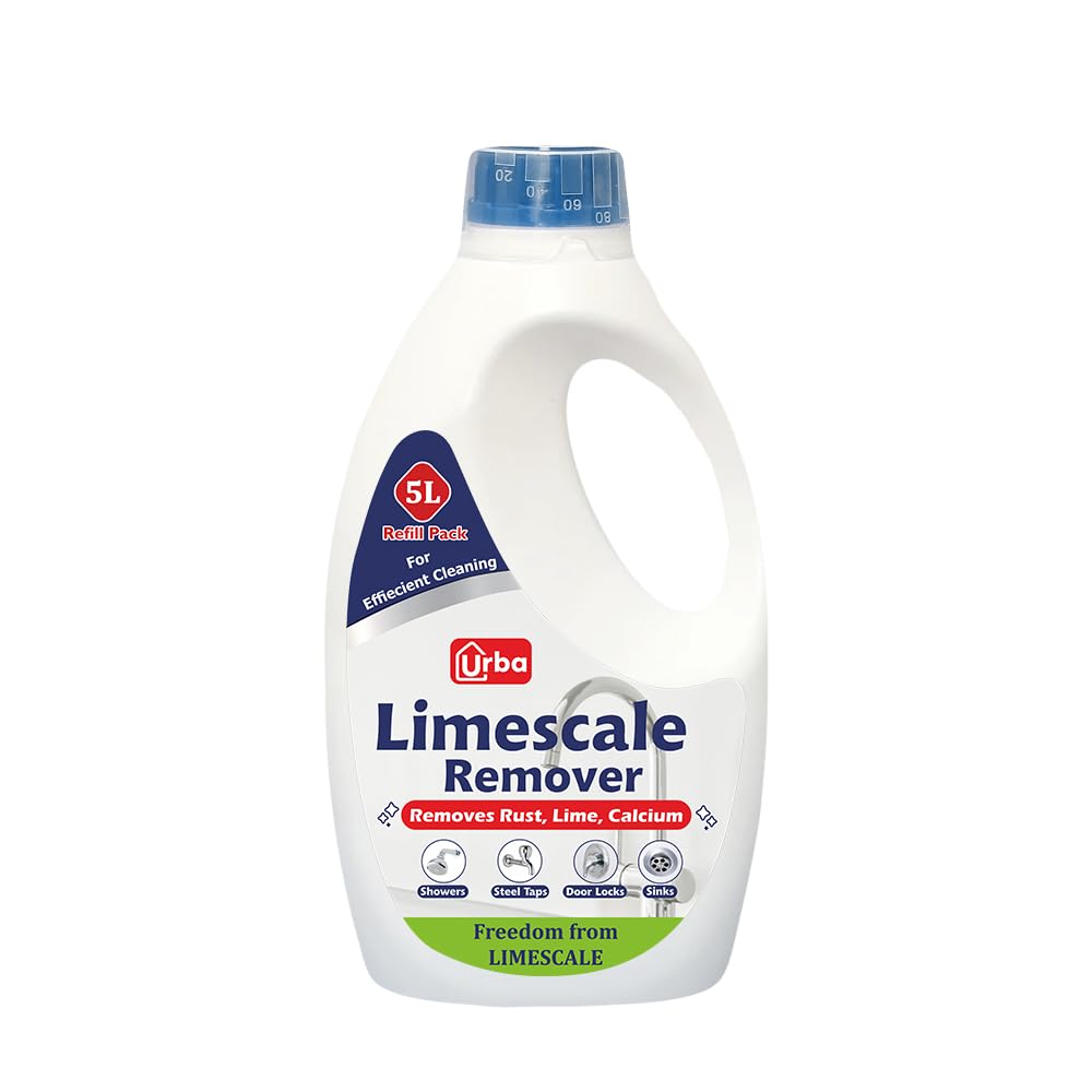 URBA Lime Scale and Rust Remover 5000 ML (Refill pack) |Professional Grade Lime Scale Remover | Bathroom Descaler | Removes Stains and Deposits from Shower Heads, Taps, Baths and Screens (B0CPBWMWKH) Amazon Price History, Amazon Price Tracker