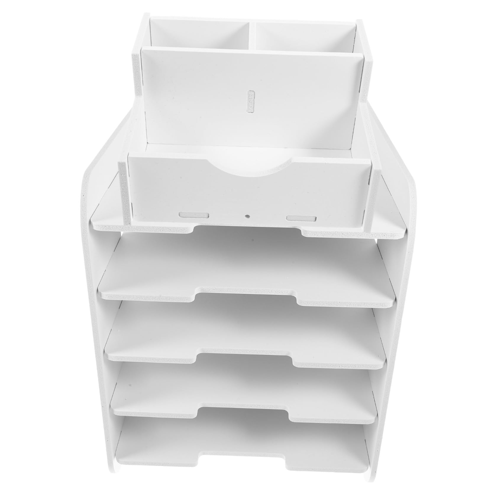Porte-documents empilable – Classeur blanc à plusieurs niveaux pour le rangement de bureau – Support de papier efficace pour ranger votre bureau – Solution peu encombrante