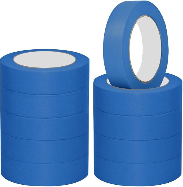 NORTHERN BROTHERS Decorating Masking Tape for Painting Blue Decorators Tape Painters Tape Painting Tape for Artist Indoor Decorating 24mm 10 Rolls