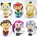 zcm Peluche poupée 6 Pcs 10 Cm James Jessie Meowth Psyduck Animal Film Poupée Mignon en Peluche Doux