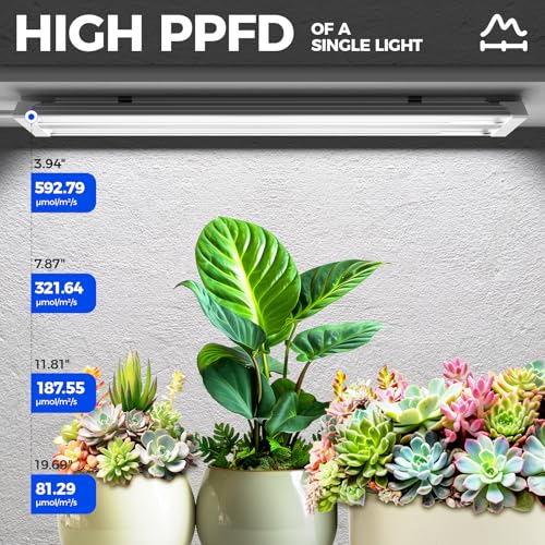 Image of Barrina TX36 2FT LED Grow Light for Indoor Plants, 36W(200W Equivalent), High PPFD, 5000K Daylight Full Spectrum, Hanging Plant Light for Greenhouse Indoor Growing with On /Off Switch, Linkable, 1 Pack
