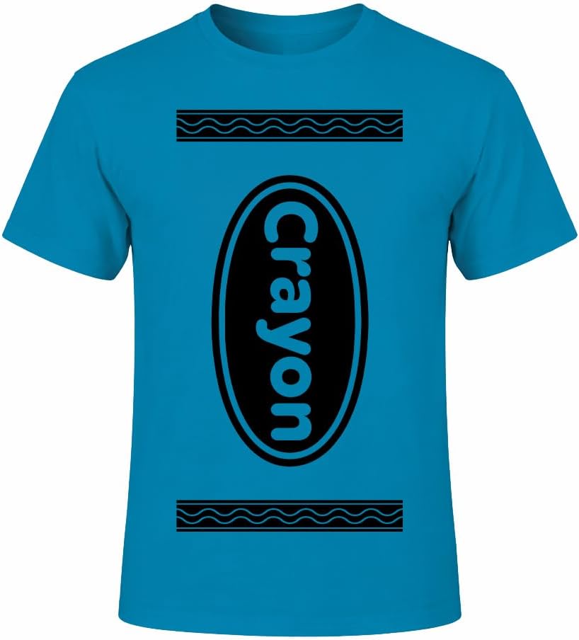 Crayon Costume T-Shirt for Men Women Funny Halloween Crayon Shirt Group Teacher Student Costume Tee Colorful Party Outfit