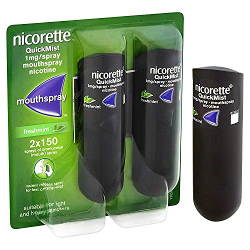 6 x Nicorette QuickMist 1mg/Spray Mouthspray Freshmint 2 x 150 Sprays