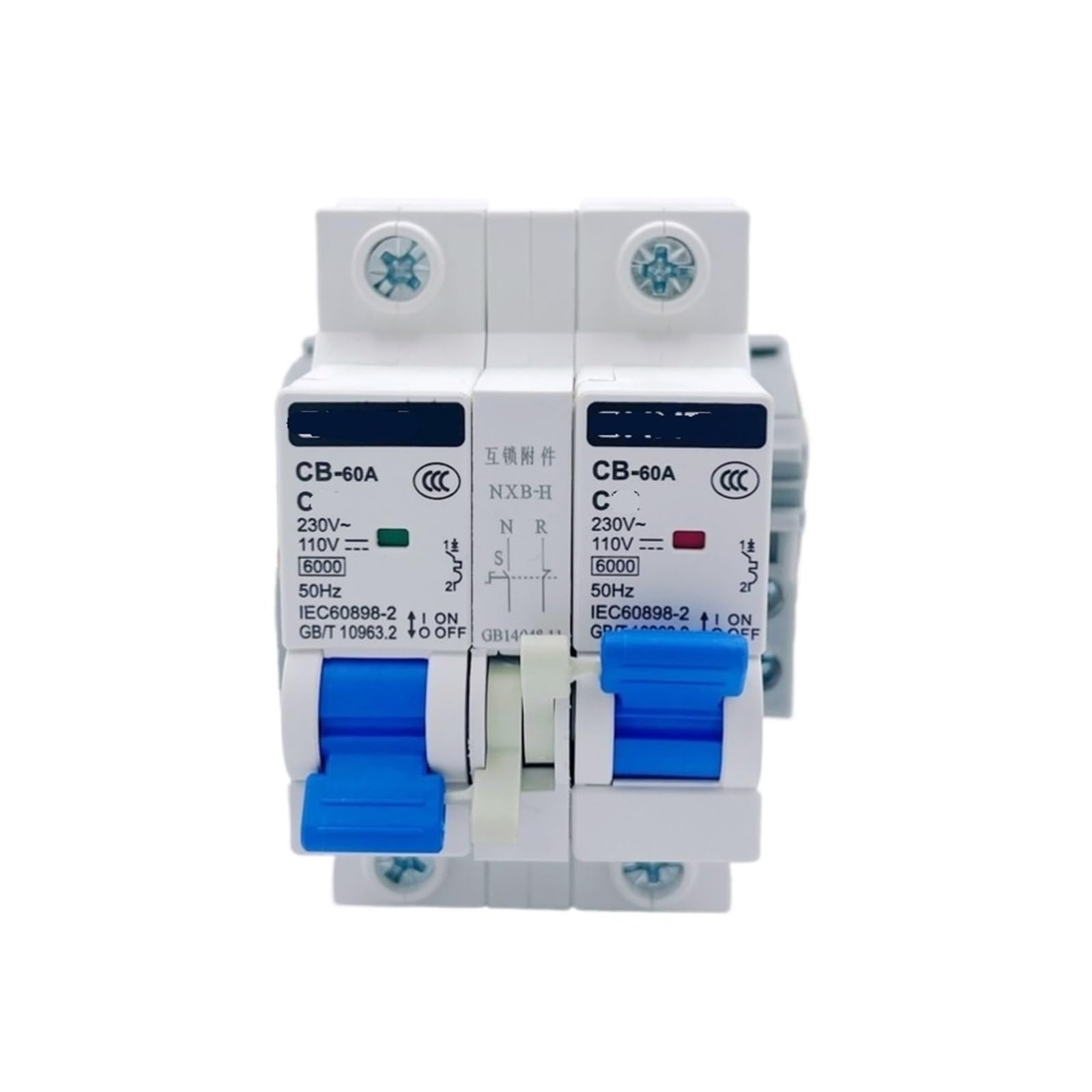 JNVFTCUX 1P Vehicle Dual Battery Transfer Switch 72V 60V DC Circuit Breaker 63A Power Supply Interlock(25v)