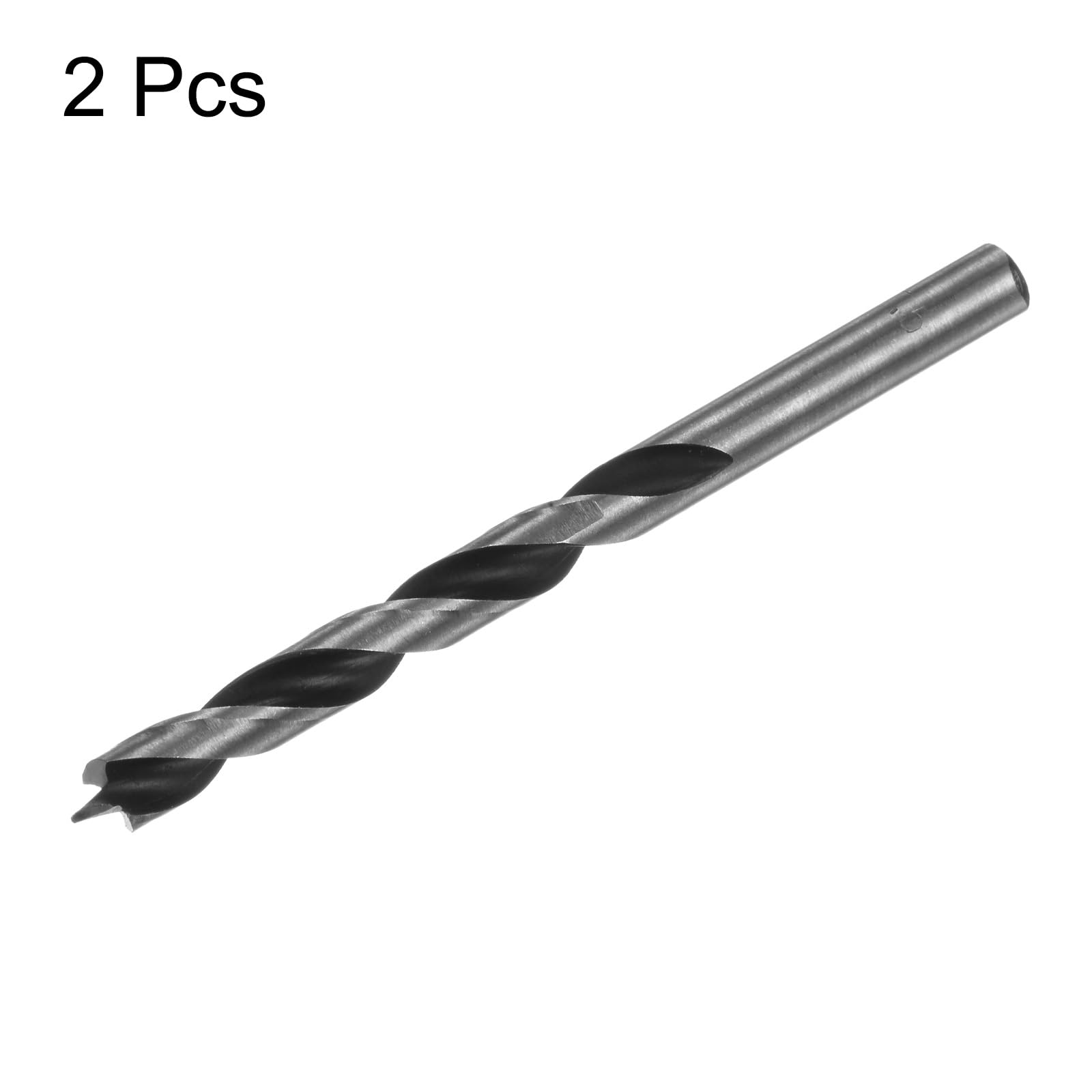 QUARKZMAN 2pz Punte Trapano Brad Point 7.5mm(19/64") Dia Punta Dritta Codolo Tondo Punta Brad Metrica 2.8" Profondità Foratura Punta Elicoidale Spirale per Falegname Legno Plastica Gomma