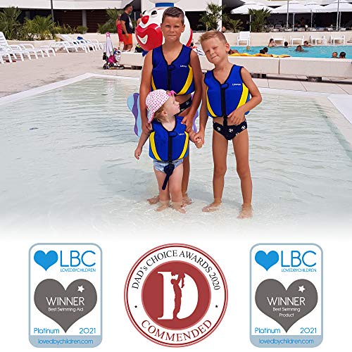 Limmys Premium Neoprene Swim Vest for Children | Buoyancy Swimming Aid for Boys and Girls, Drawstring Bag Included (Small)