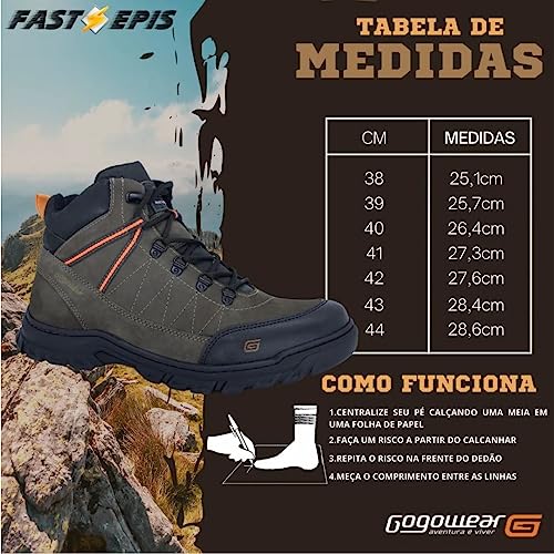 Bota Coturno Masculino de Segurança Tratorada Feita em Couro Nobuck Jungle Gogowear (br_footwear_siz
