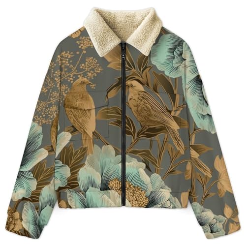 Veste polaire jardin luxuriant : sweat zippé hiver pour femme
