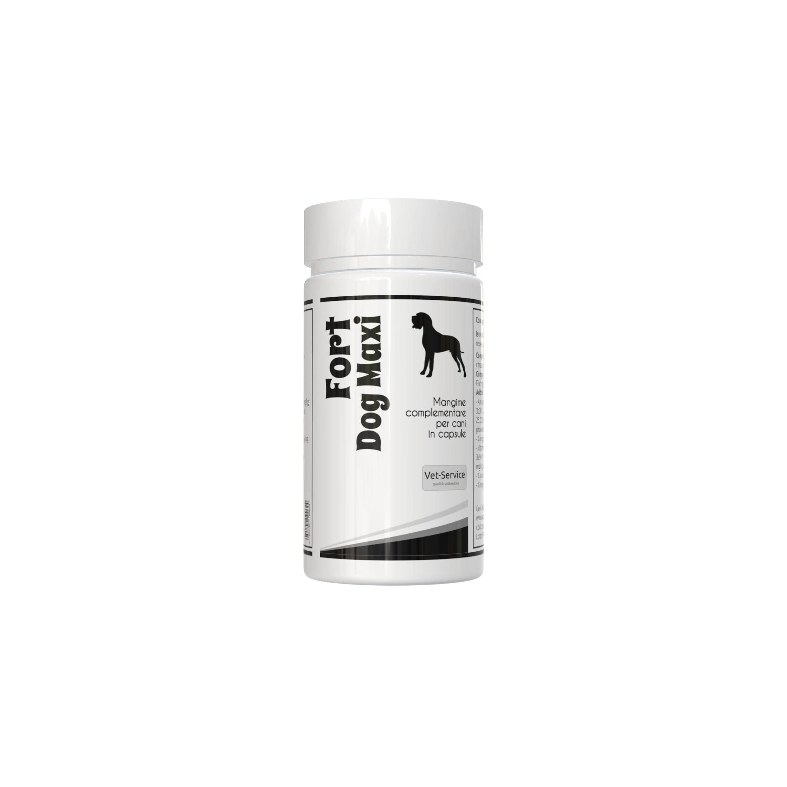 Fort-Dog Maxi | 120 cps | Forza, Potenza e Resistenza | Integratore per cani in capsule | Supporto Energetico per Cani Sportivi e da Lavoro, Migliora Resistenza e Prestazioni, Facilita il Recupero