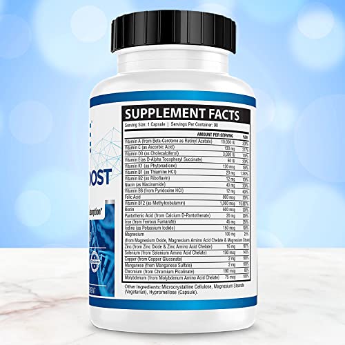 Bariatric Boost One-A-Day Multivitamin 90 Day Supply with 45mg Iron Post Gastric Bypass Sleeve Surgery | Non-GMO, Gluten Free, Bariatric Multivitamin Made in USA | - Thumbnail 6