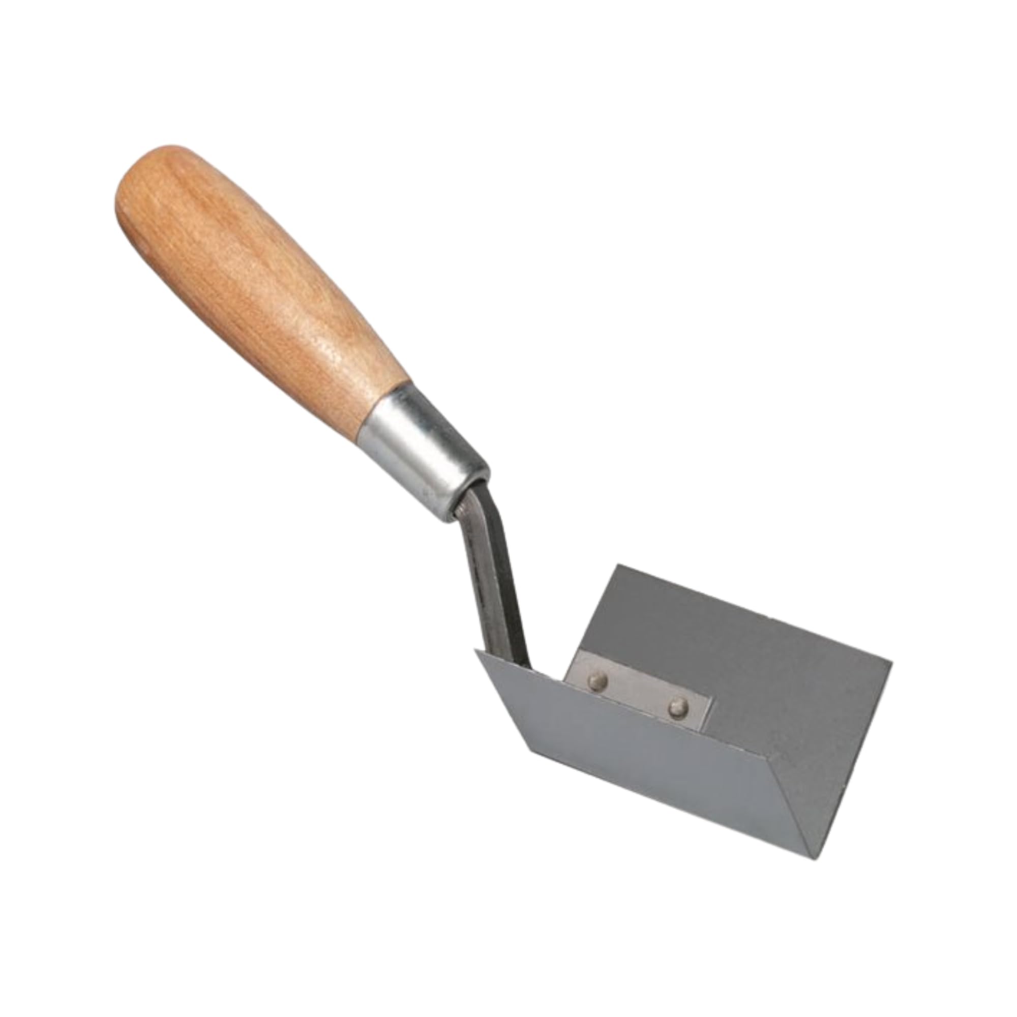 Bon Kielnia narożna 13-300 - wewnętrzna stal nierdzewna 2,5 cm x 2,5 cm - drewniany uchwyt